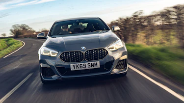 BMW M235i Gran Coupe saloon front driving