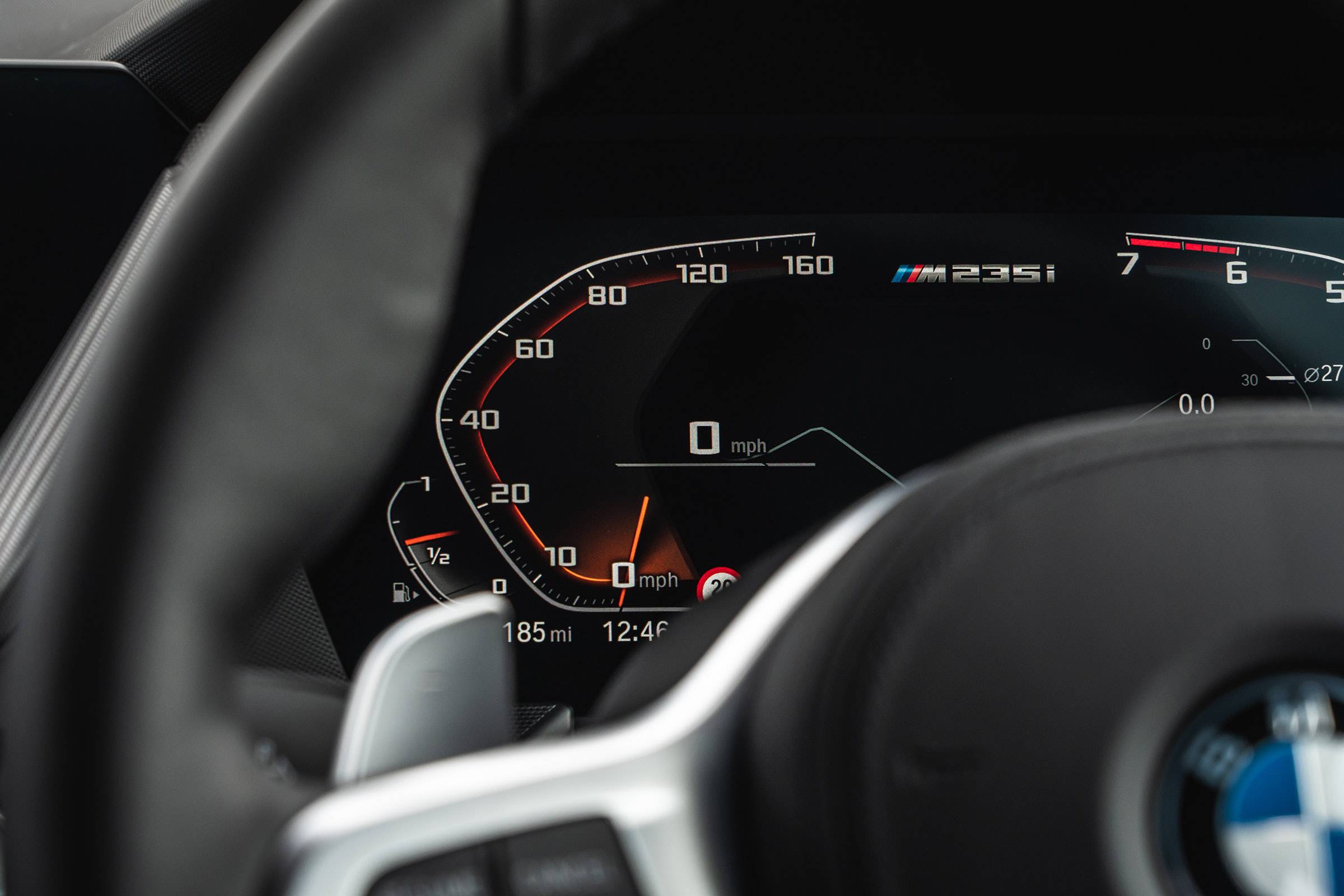 BMW M235i Gran Coupe saloon digital instruments