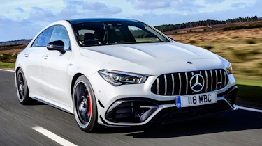 Mercedes-AMG CLA 45 saloon front 3/4 tracking