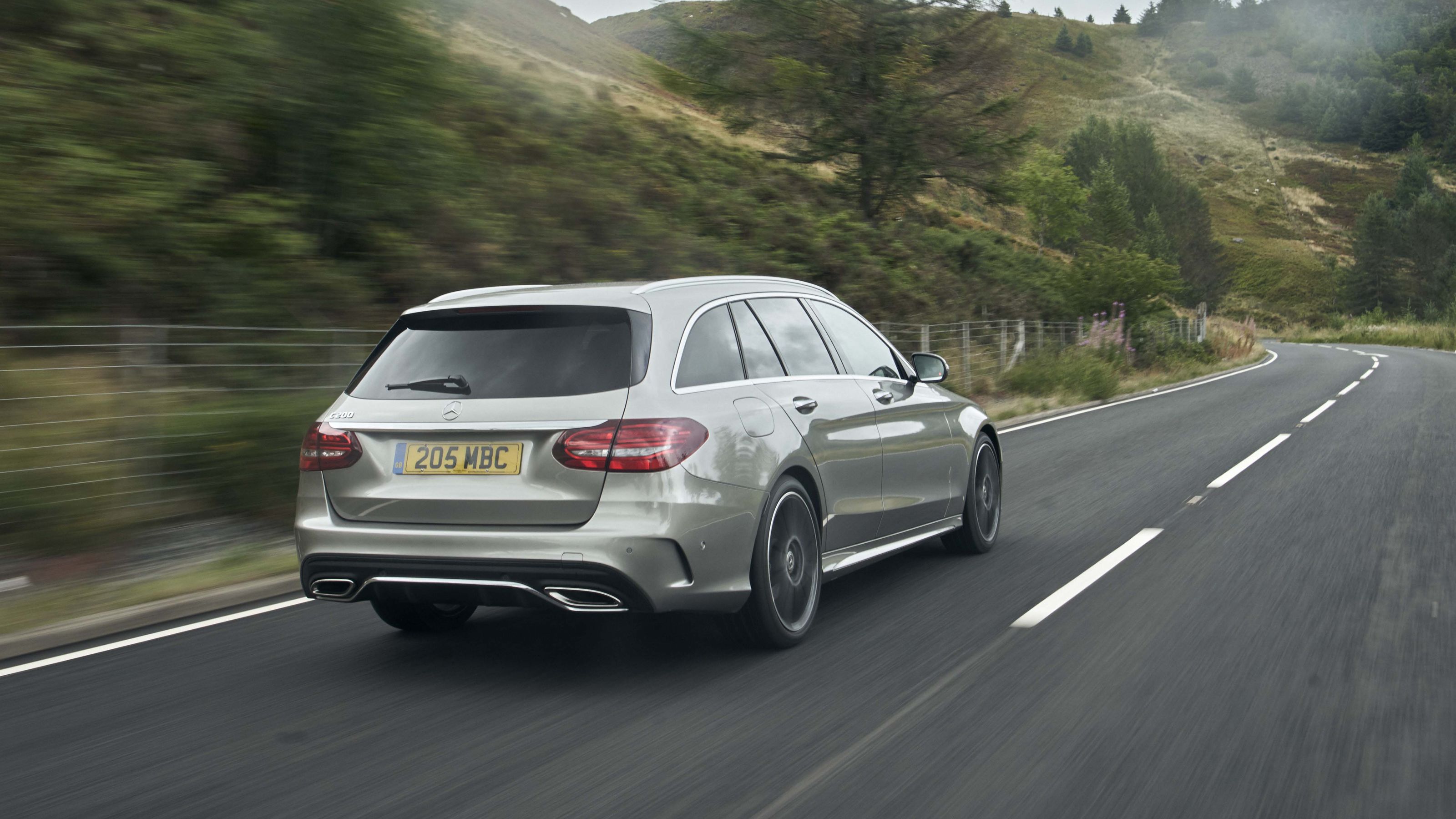 Mercedes C-Class Estate rear 3/4 tracking