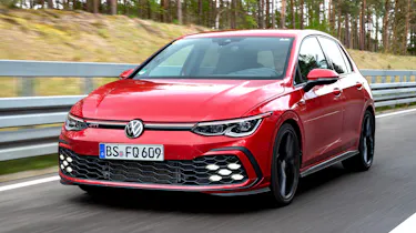 2020 Volkswagen Golf GTI - front 3/4 view dynamic