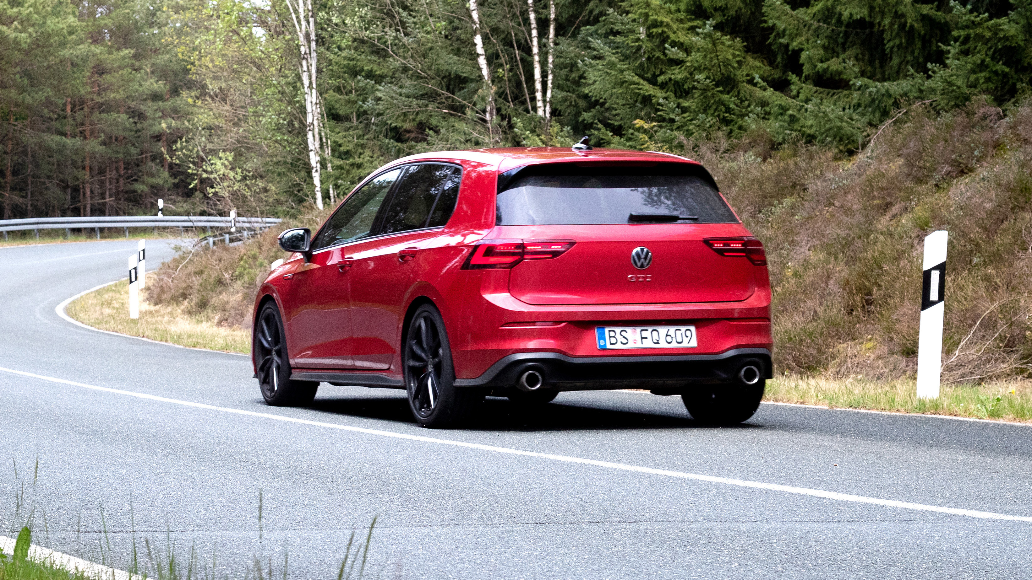 2020 Volkswagen Golf GTI  - rear 3/4 view dynamic