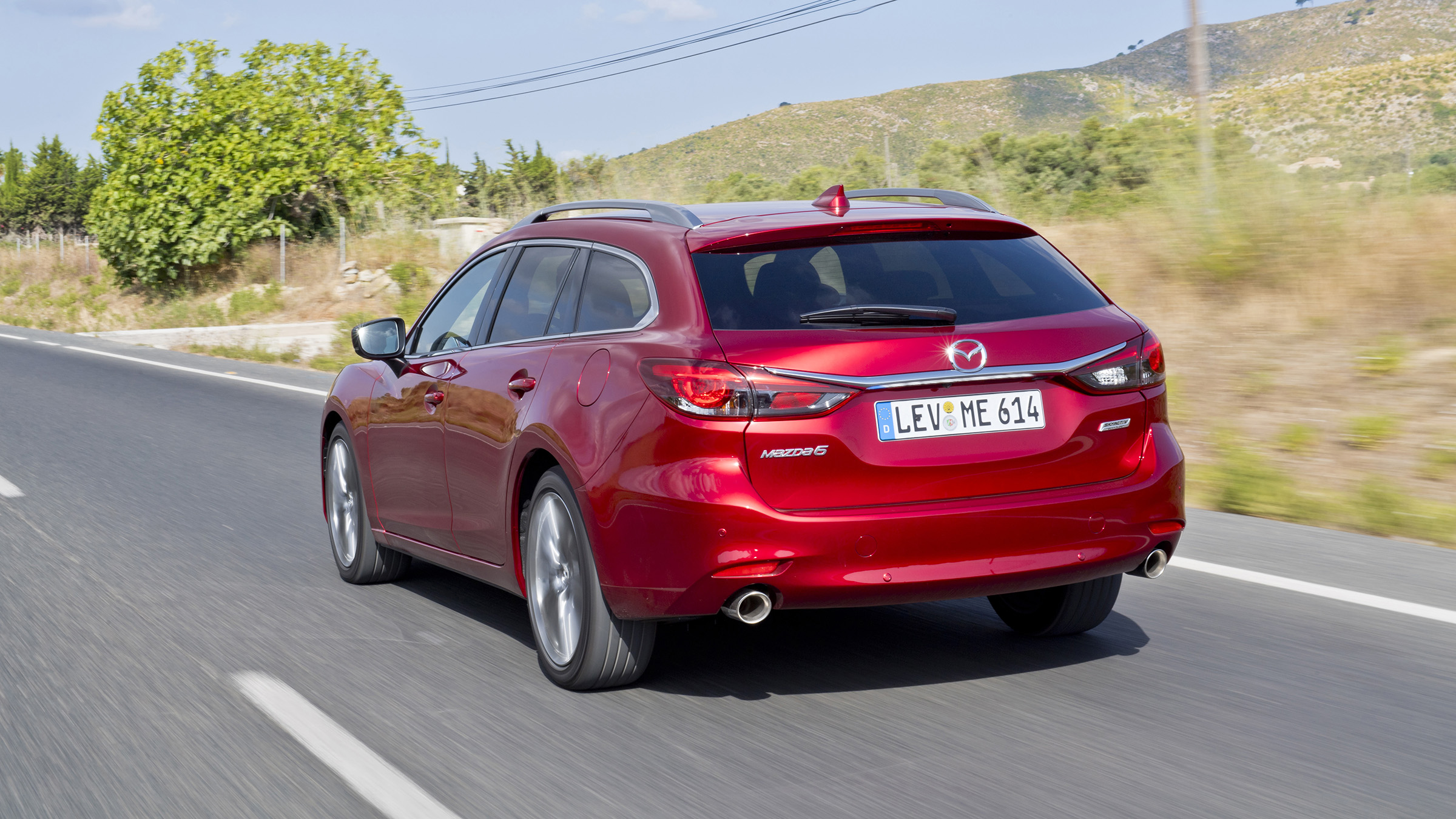 Mazda6 Tourer driving - rear view