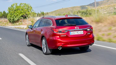 Mazda6 Tourer driving - rear view