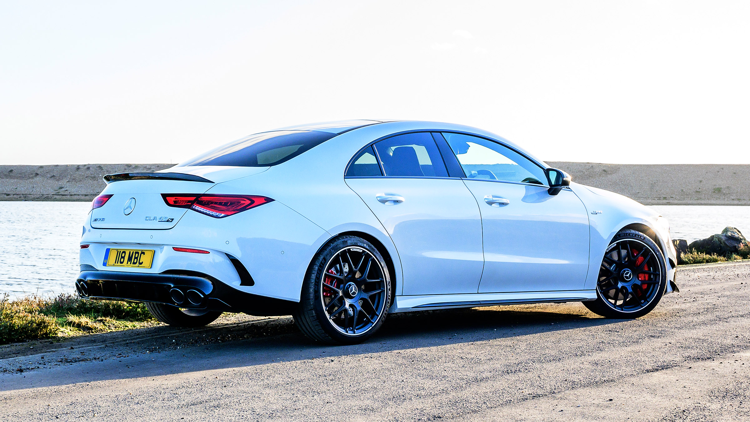 Mercedes-AMG CLA 45 saloon rear 3/4 static