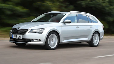 Skoda Superb Estate - front 3/4 driving