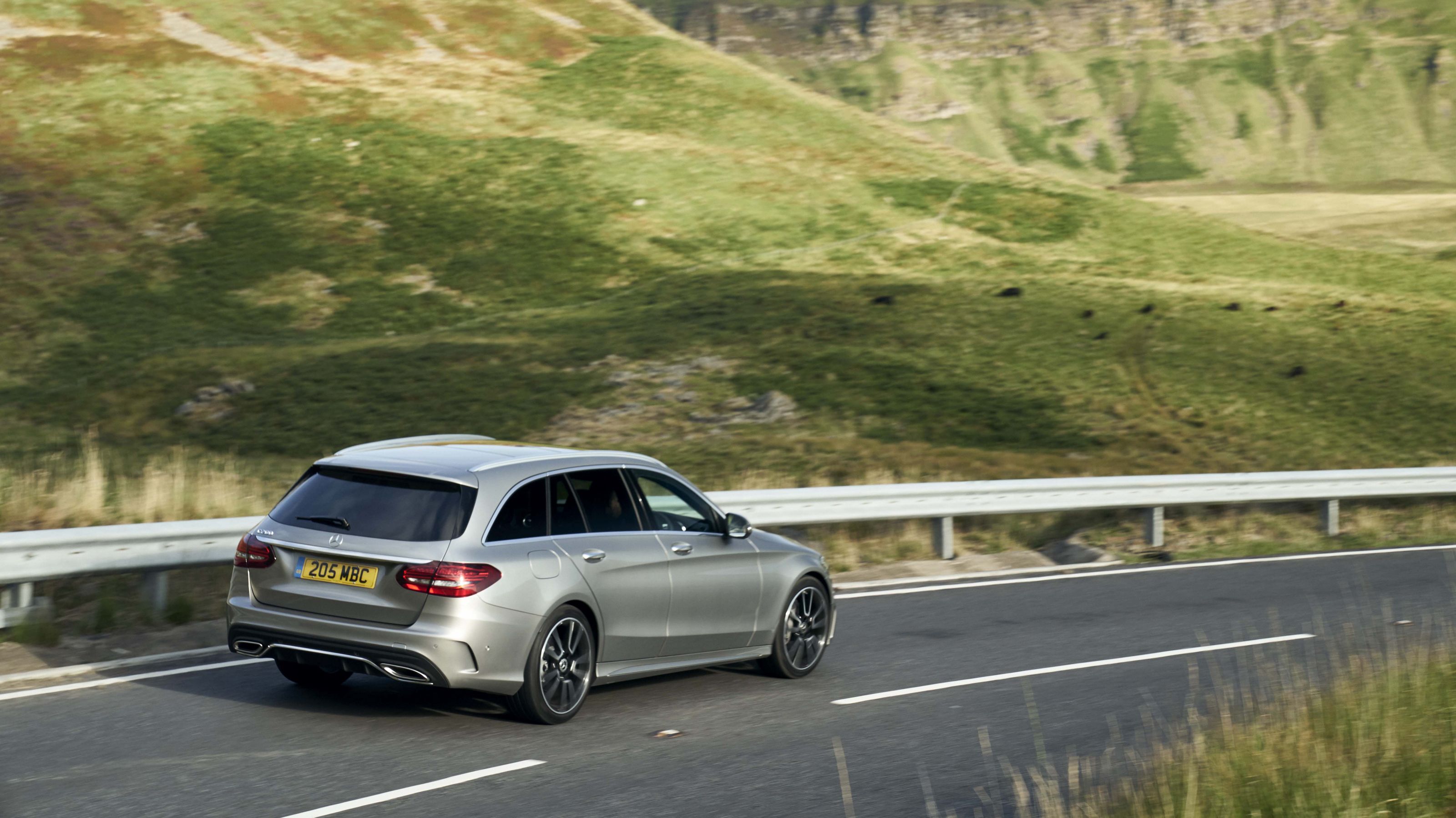 Mercedes C-Class Estate rear 3/4 driving