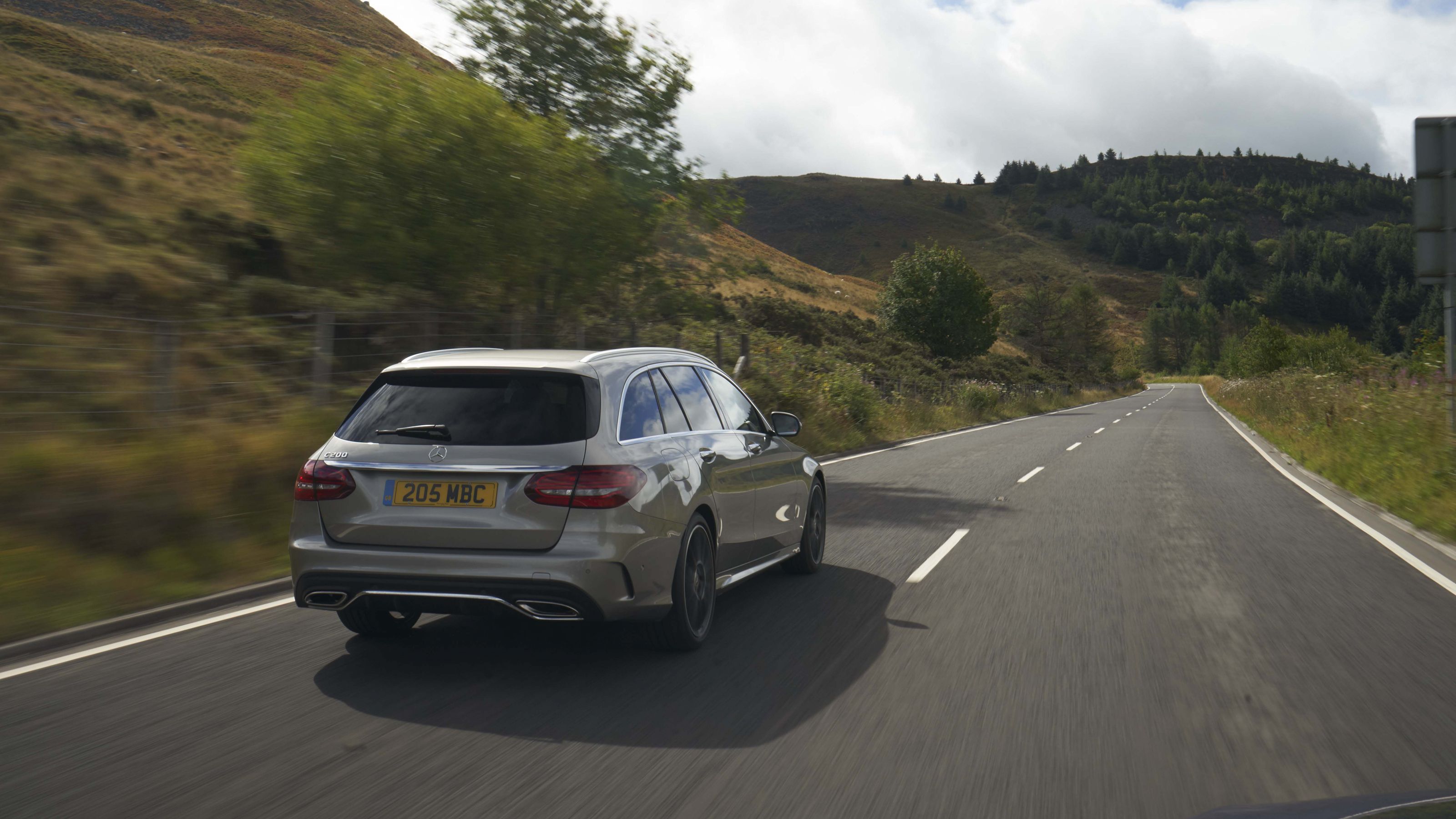 Mercedes C-Class Estate rear driving