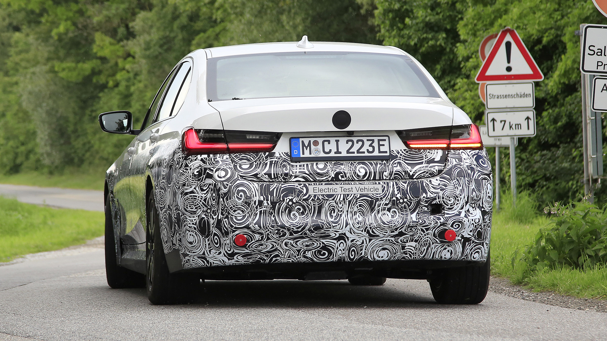 Electric BMW 3 Series in development - rear view