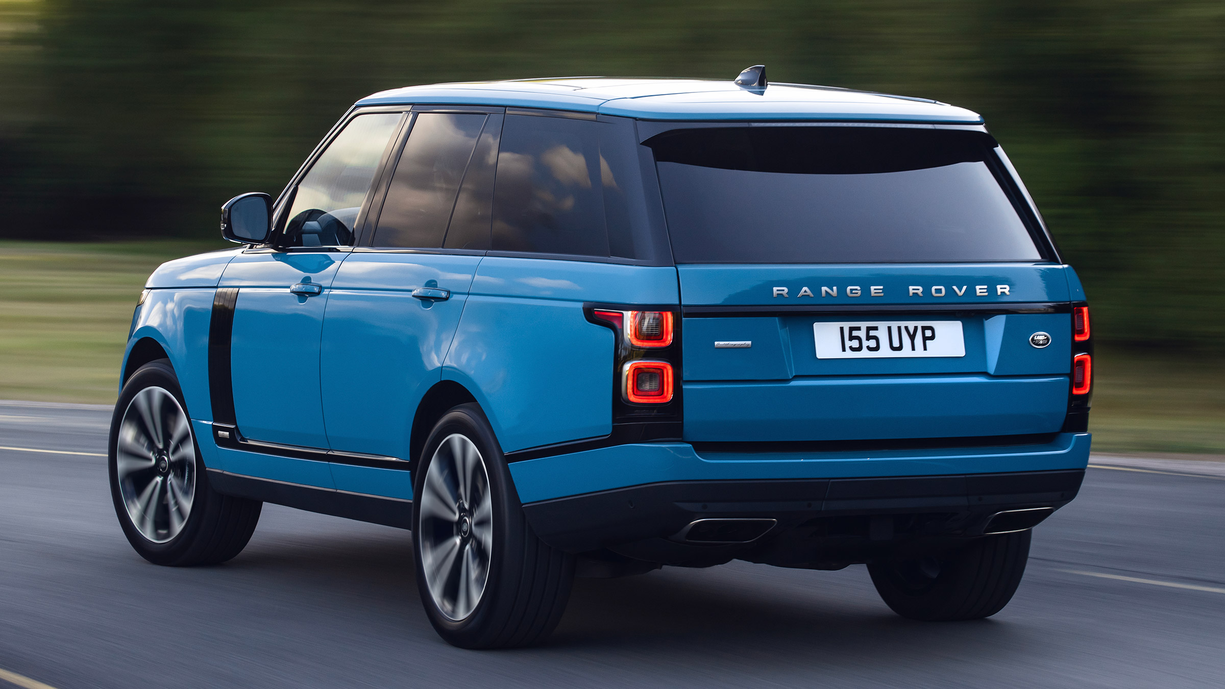 Range Rover Fifty driving - rear view