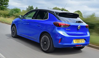 Vauxhall Corsa-e driving - rear