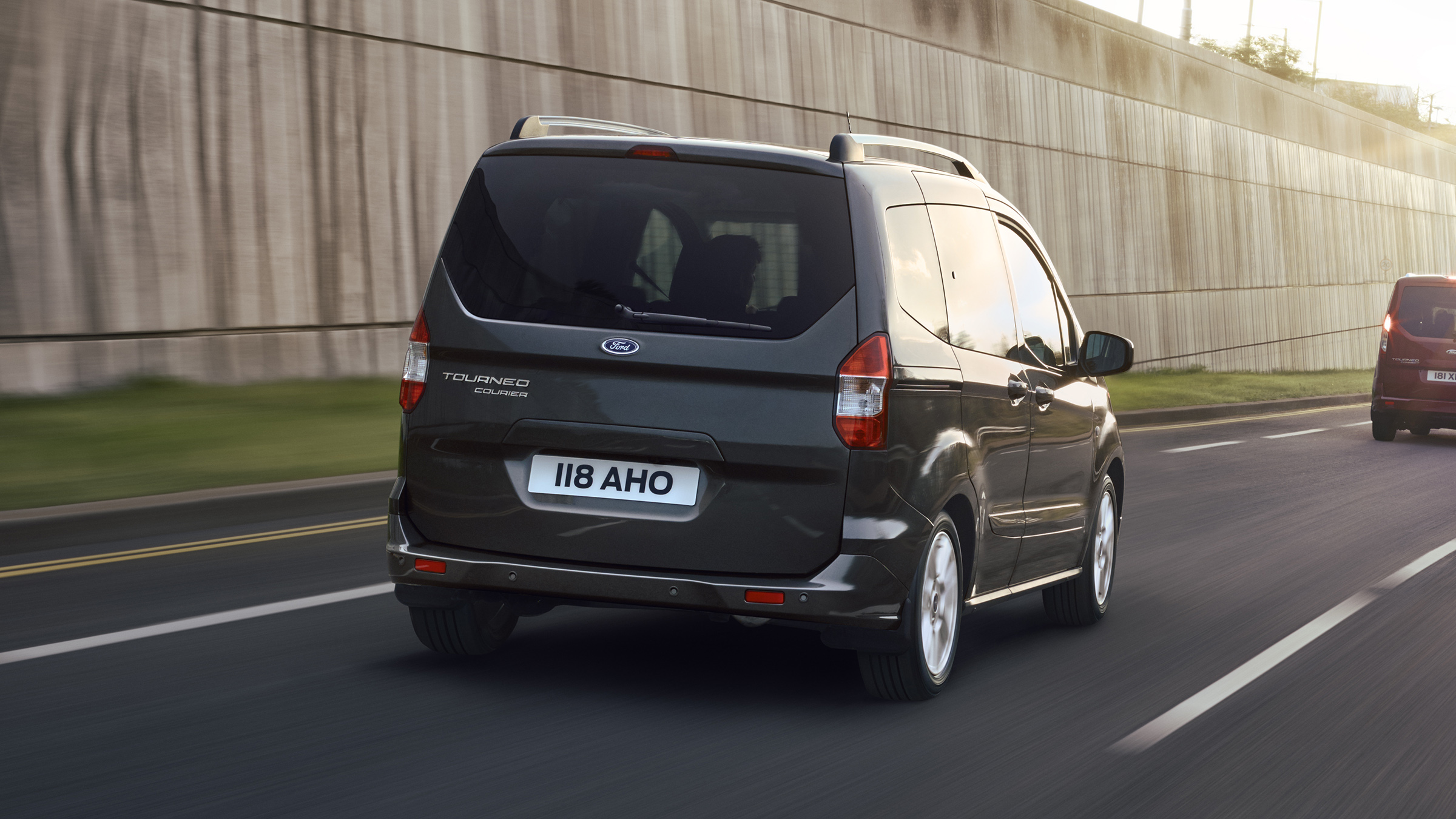Ford Tourneo Courier driving - rear view