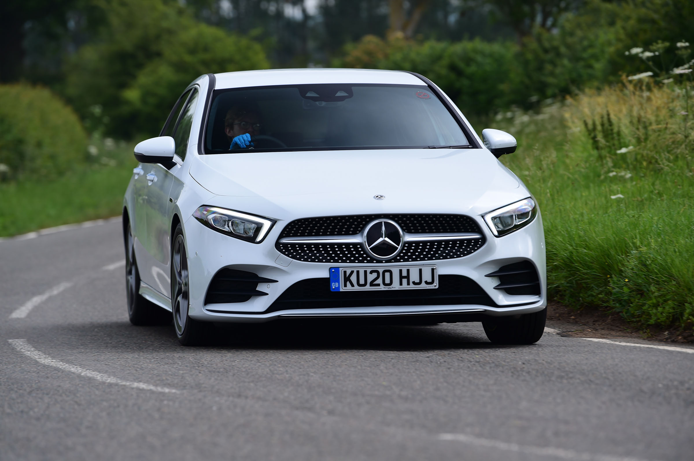 Mercedes A 250 e driving