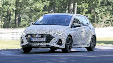 Spy shot of secretly tested future car
