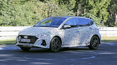 Spy shot of secretly tested future car