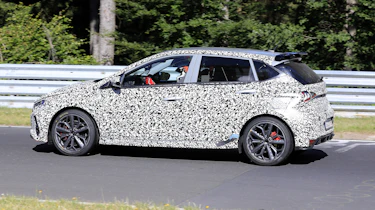Spy shot of secretly tested future car