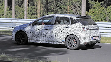 Spy shot of secretly tested future car
