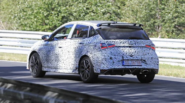 Spy shot of secretly tested future car
