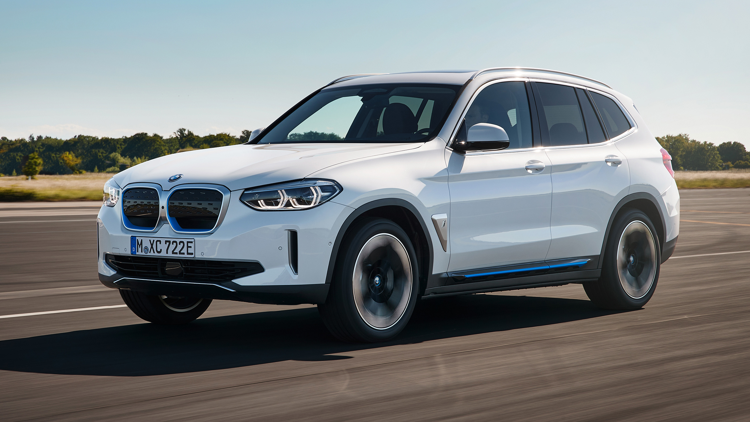 BMW iX3 driving