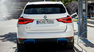 BMW iX3 charging - rear view