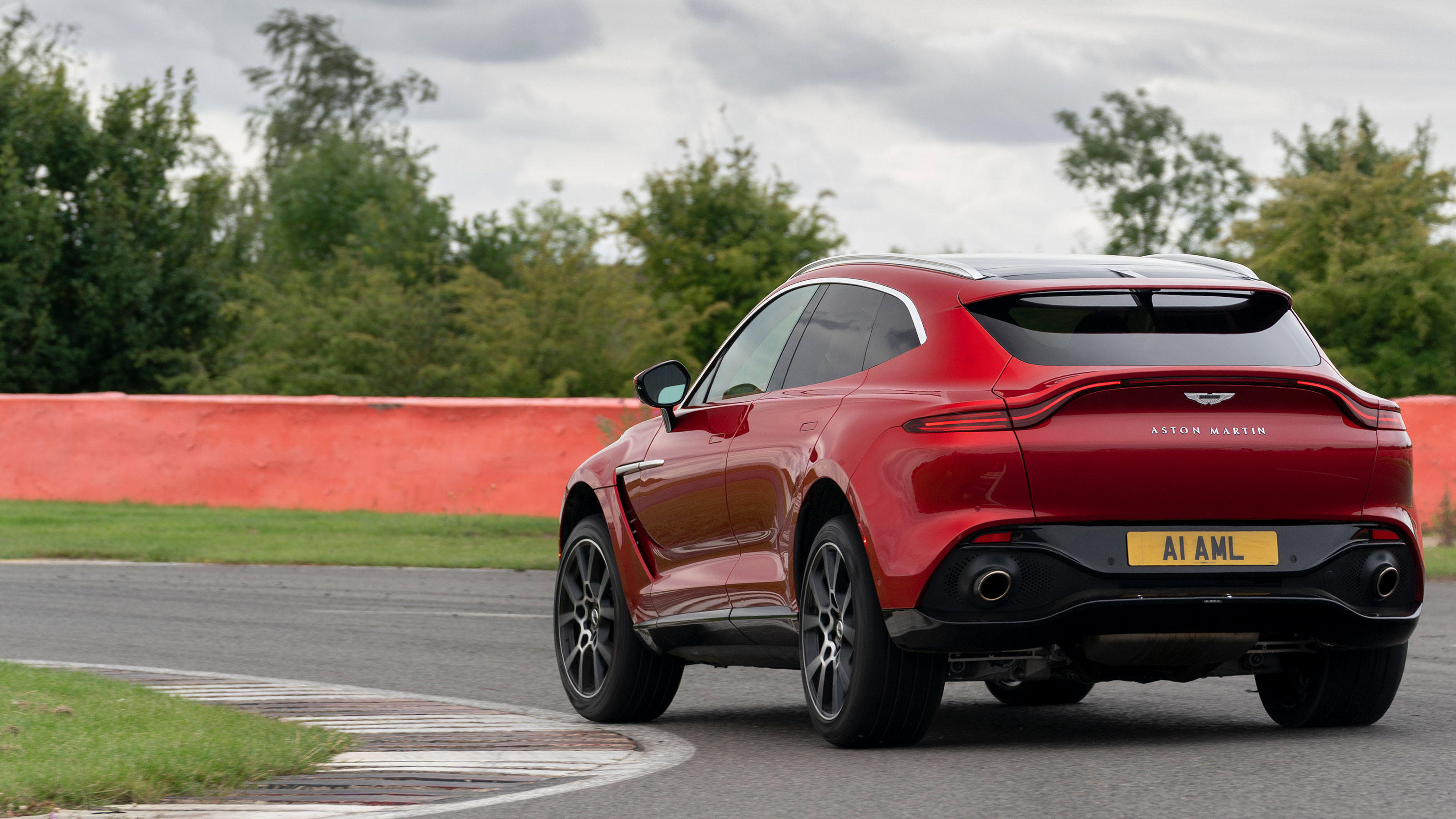 Aston Martin DBX SUV track rear cornering