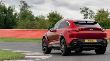 Aston Martin DBX SUV track rear cornering