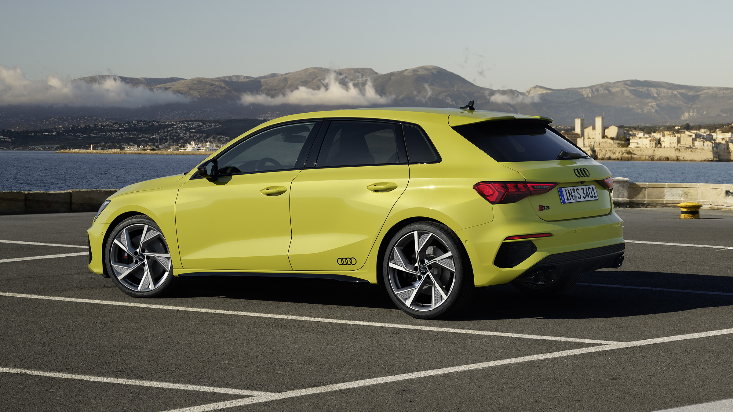 2020 Audi S3 Sportback side/rear view