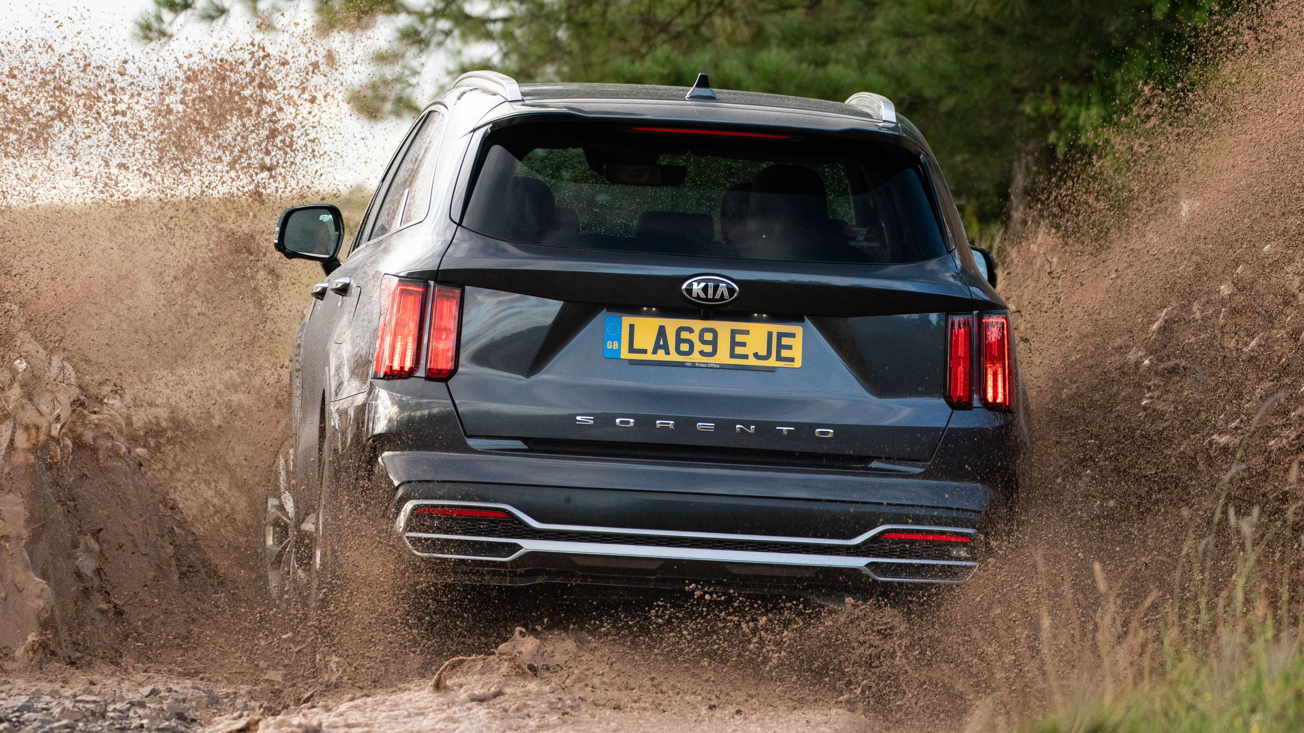 2020 Kia Sorento SUV - rear dynamic off-road view