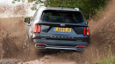 2020 Kia Sorento SUV - rear dynamic off-road view