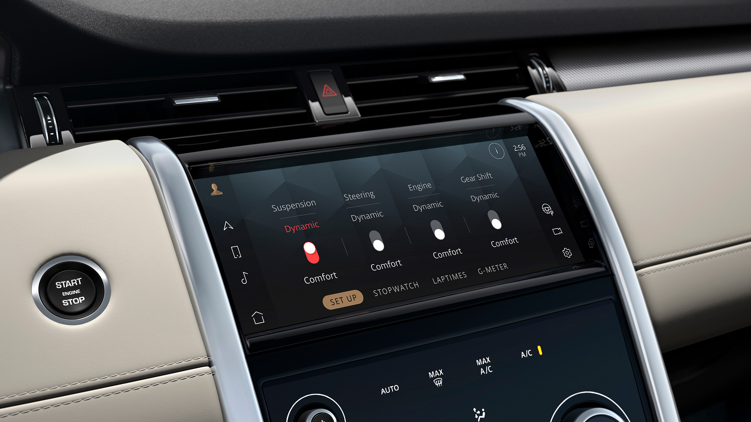 2020 Land Rover Discovery Sport screen - dynamic settings