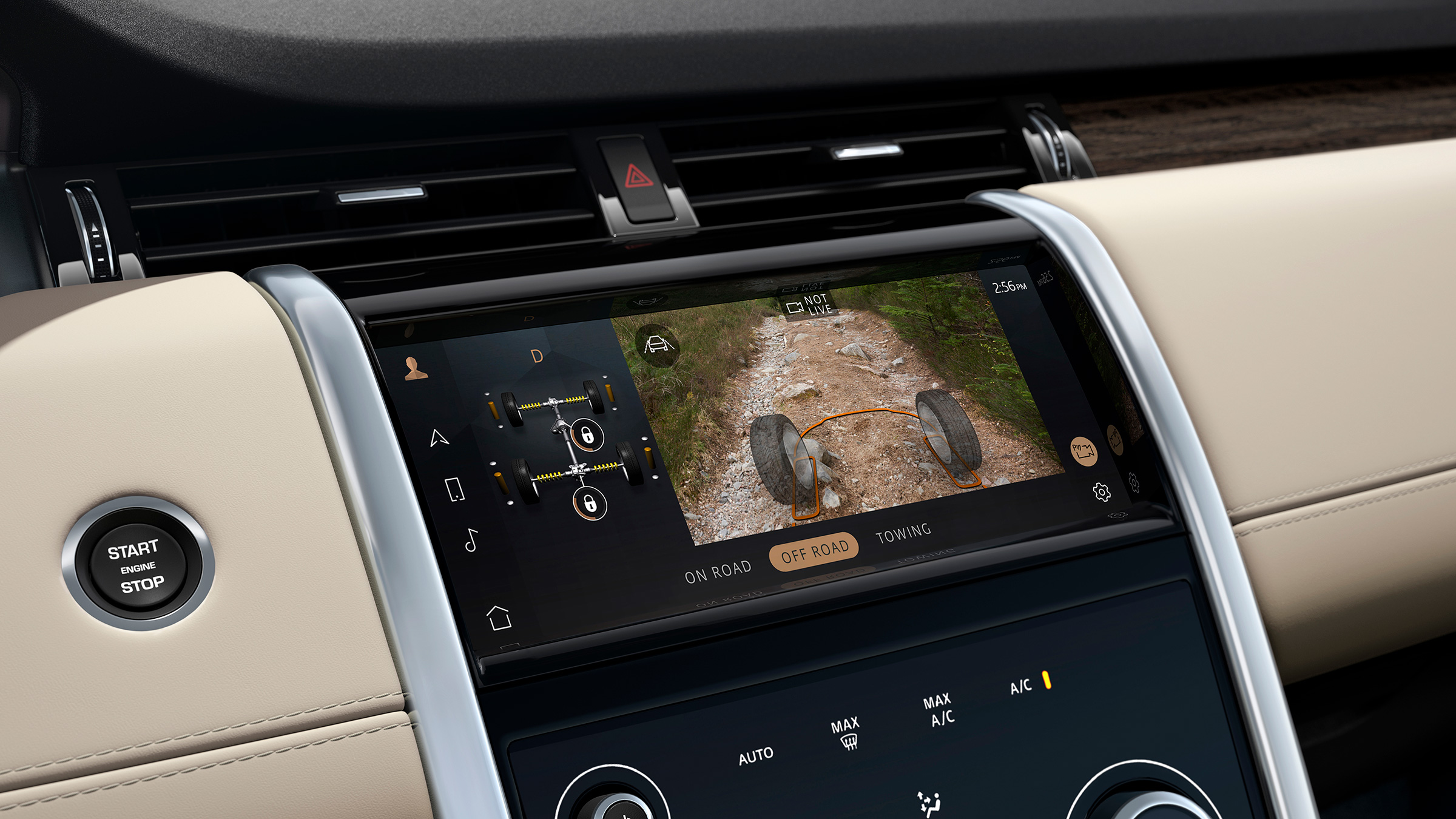 2020 Land Rover Discovery Sport screen - ClearView Ground monitor