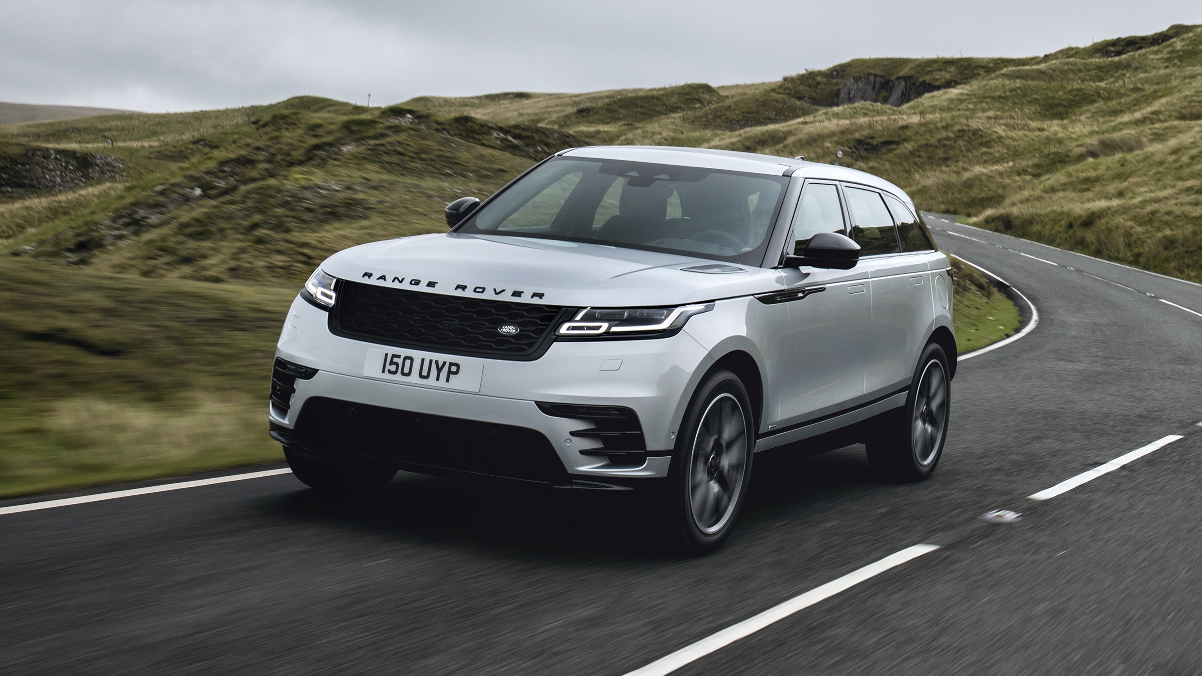 2021 Range Rover Velar P400e plug-in hybrid driving on road