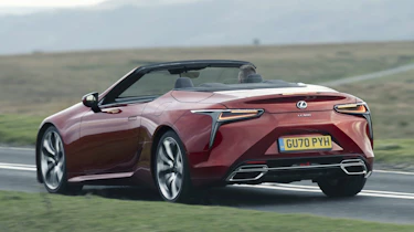 Lexus LC Convertible rear 3/4 tracking