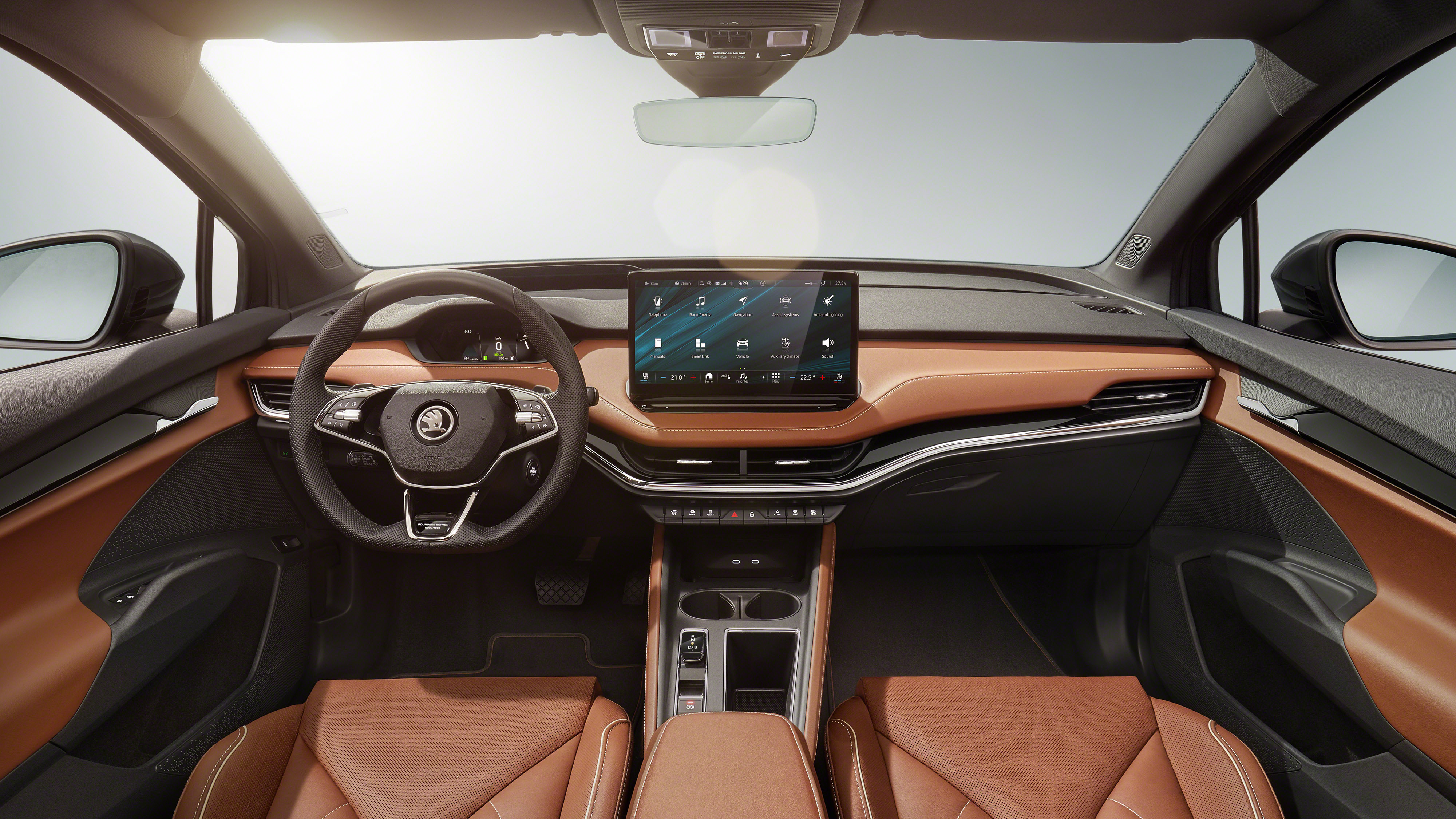 2021 Skoda Enyaq iV - dashboard wide view