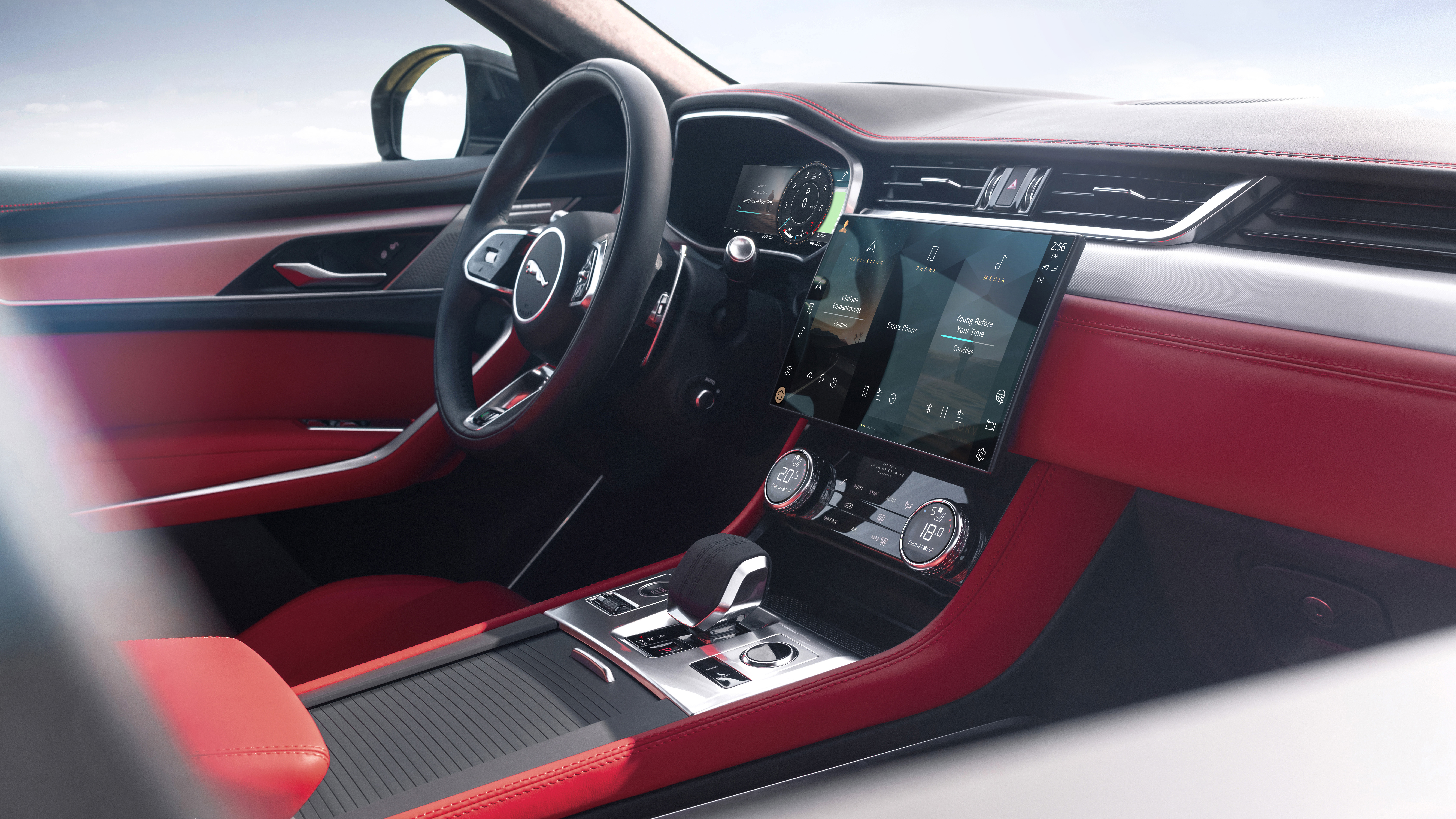 2020 Jaguar F-Pace - dashboard angled view