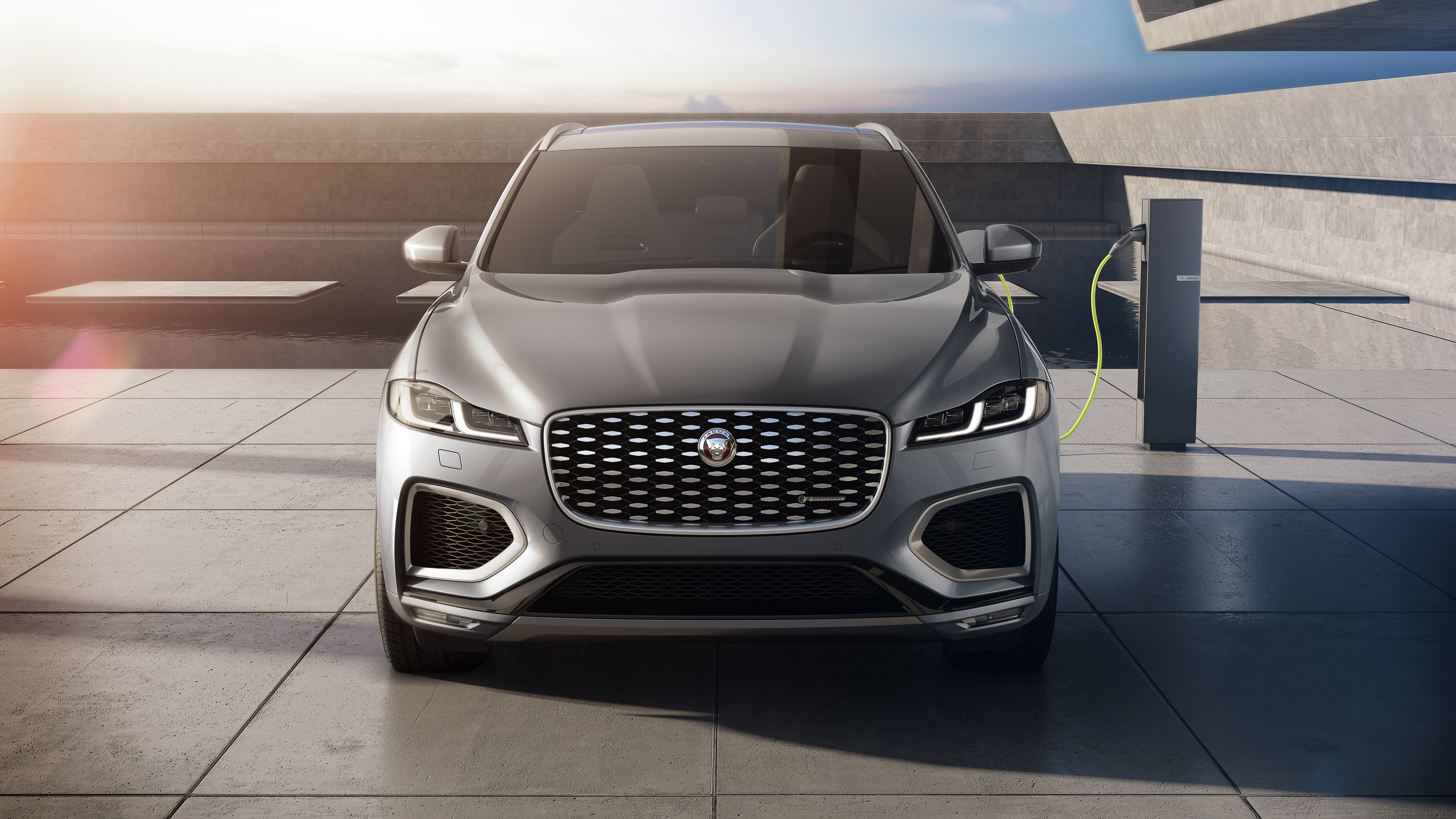 2020 Jaguar F-Pace P400e plug-in hybrid- front static view