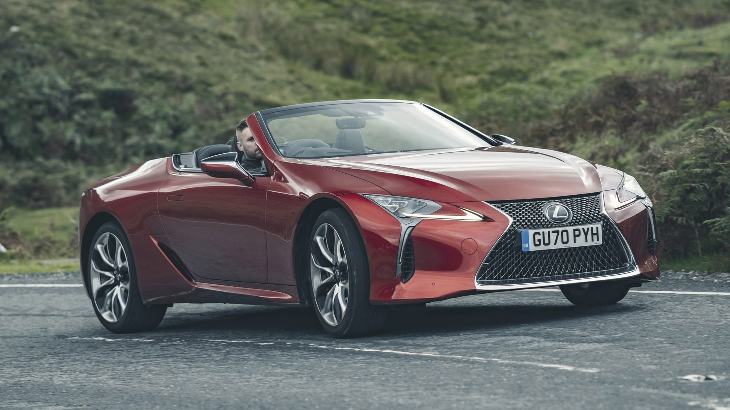 Lexus LC Convertible side cornering