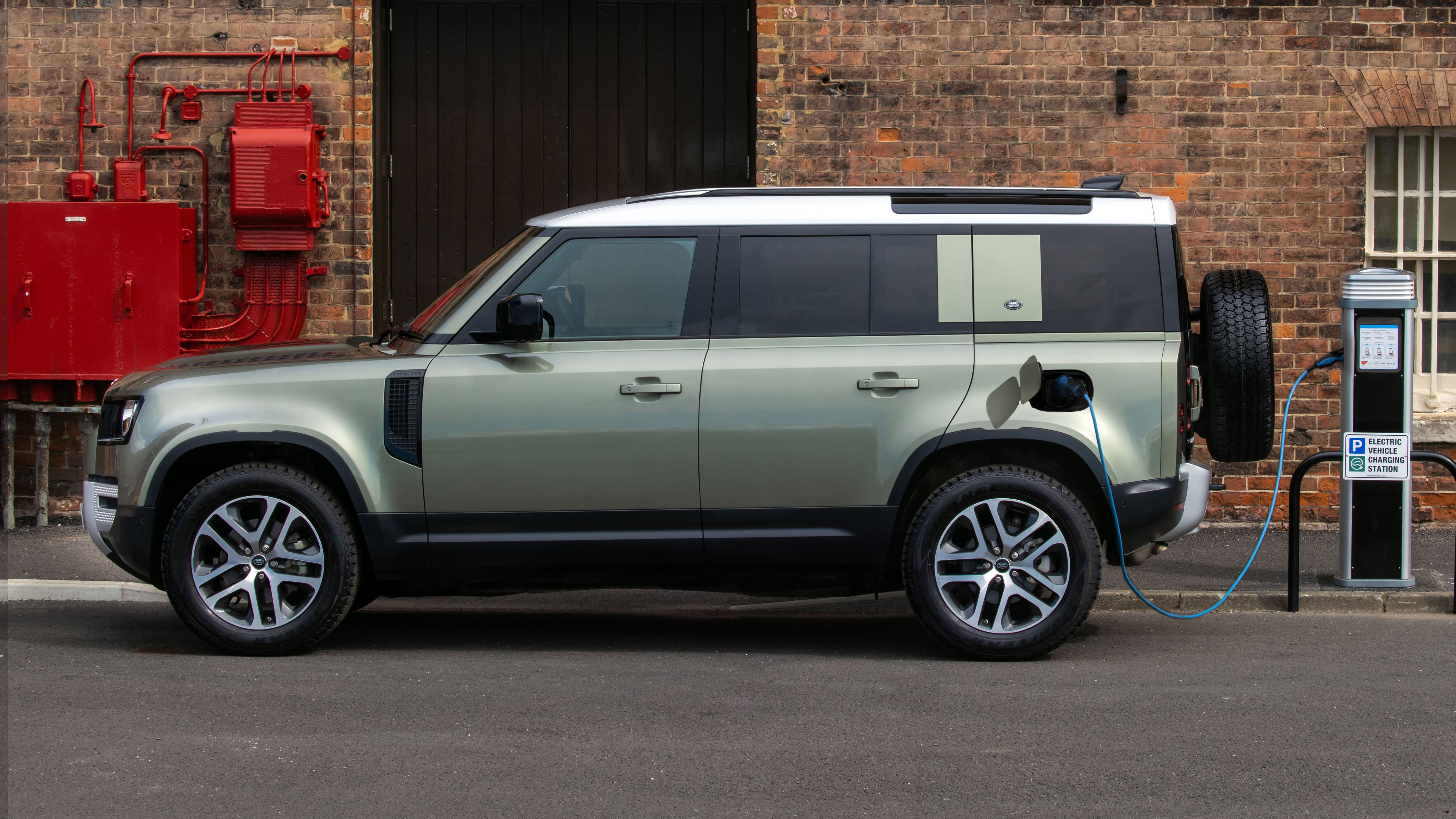 2020 Land Rover Defender 110 P400e plug-in hybrid - side view static