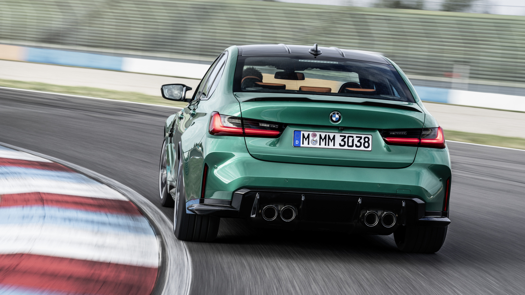 2021 BMW M3 Competition saloon - rear view dynamic 