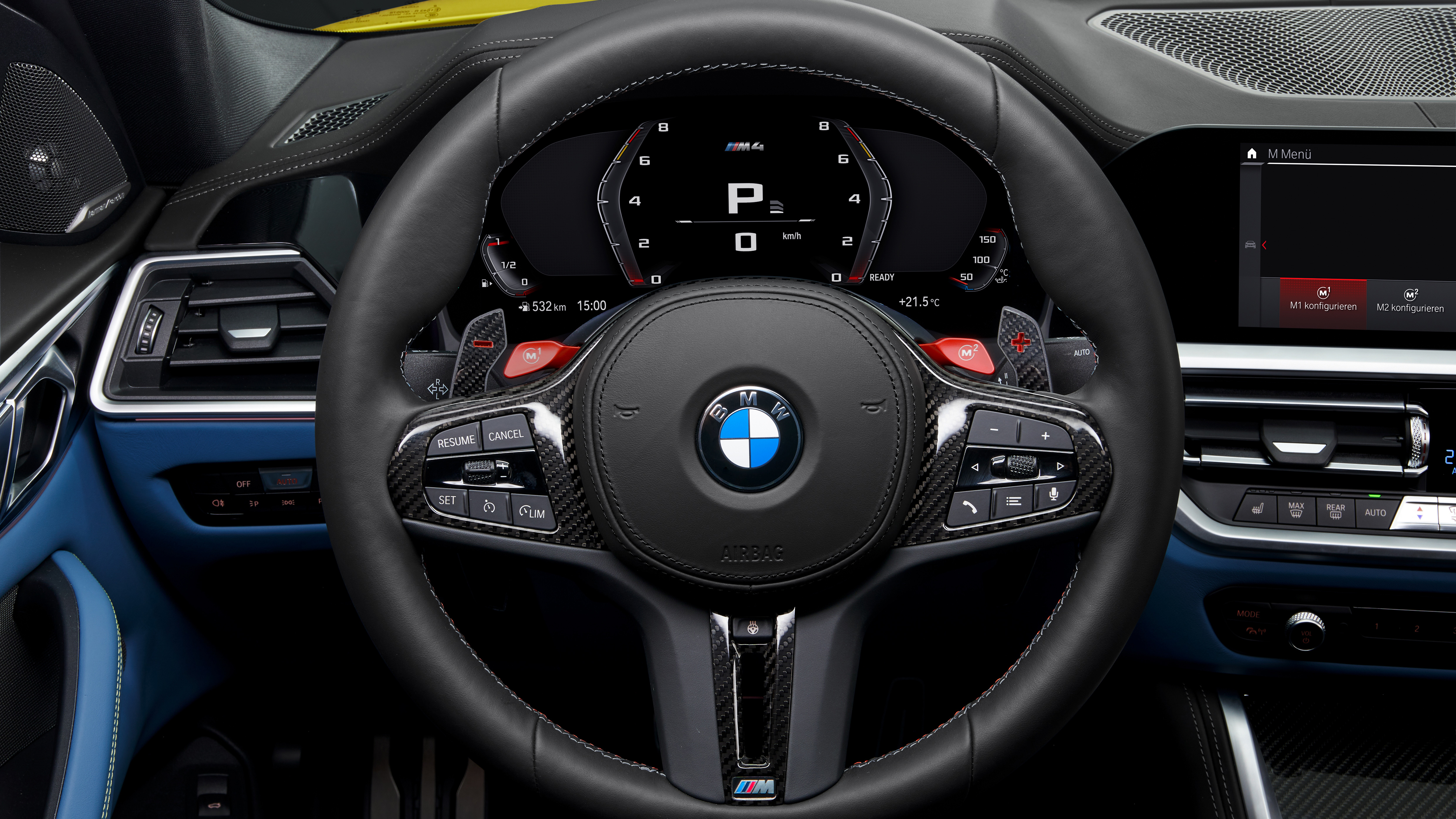 2021 BMW M4 Competition Coupe - dashboard and steering wheel 