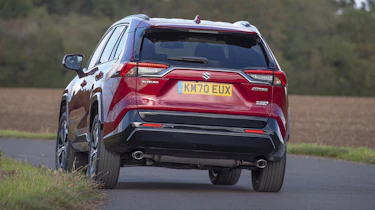 Suzuki Across SUV rear 3/4 cornering