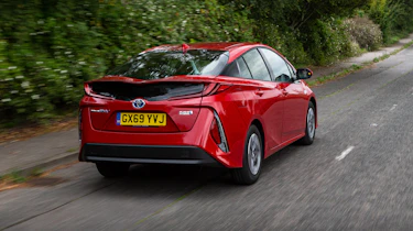 Toyota Prius Plug-in Hybrid hatchback rear 3/4 tracking