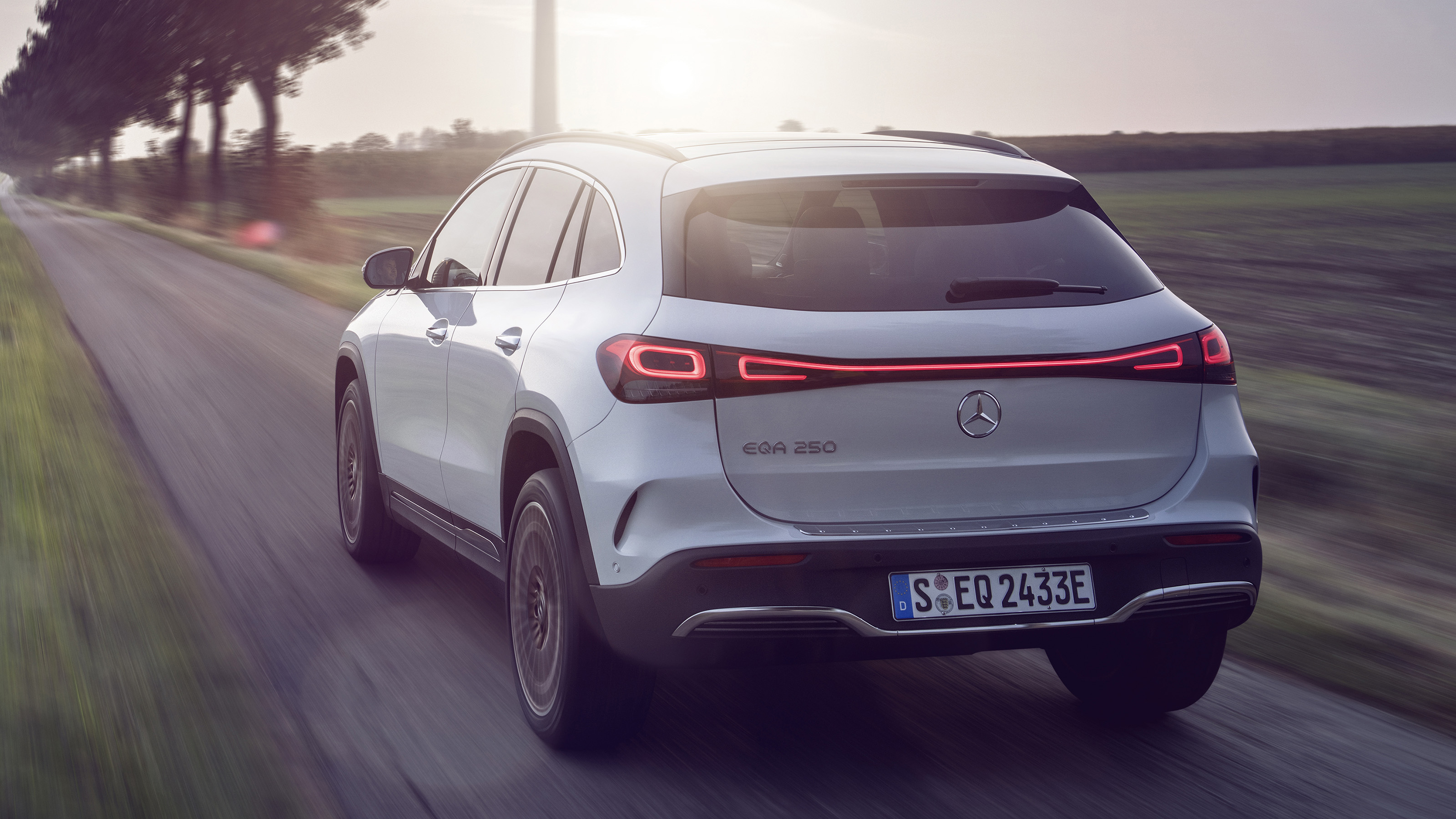 Mercedes EQA driving - rear