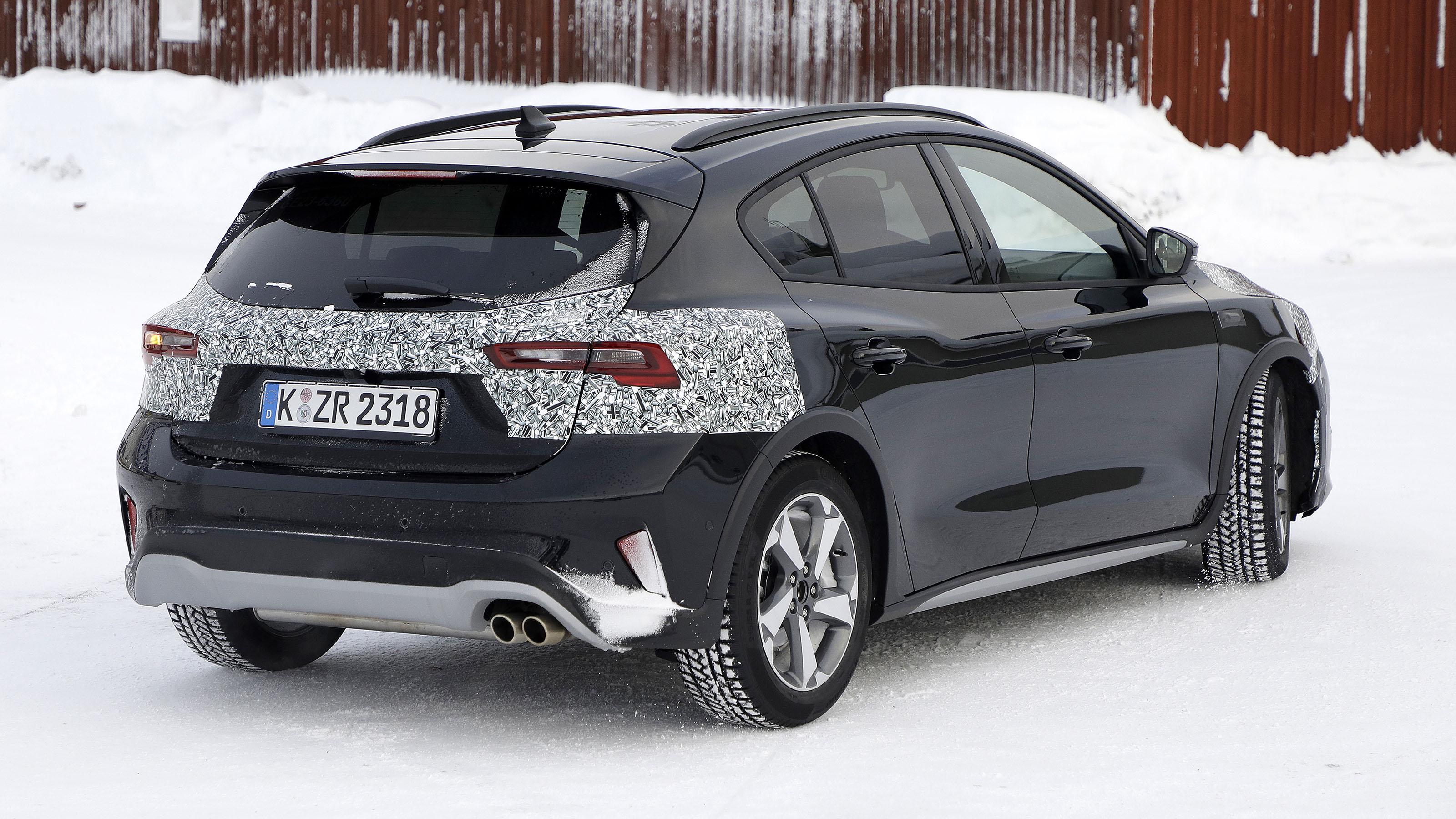 2021 Ford Focus in camouflage - rear view