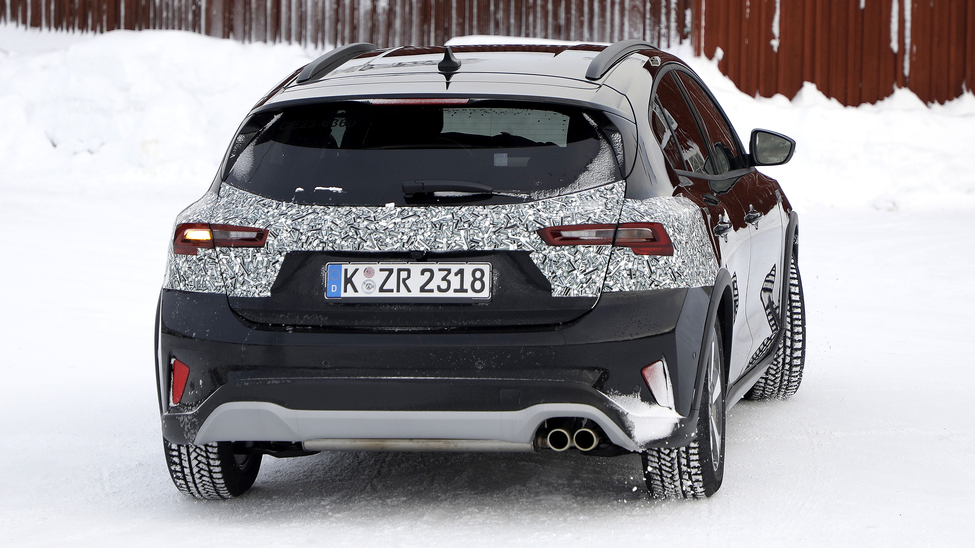 2021 Ford Focus in camouflage - rear