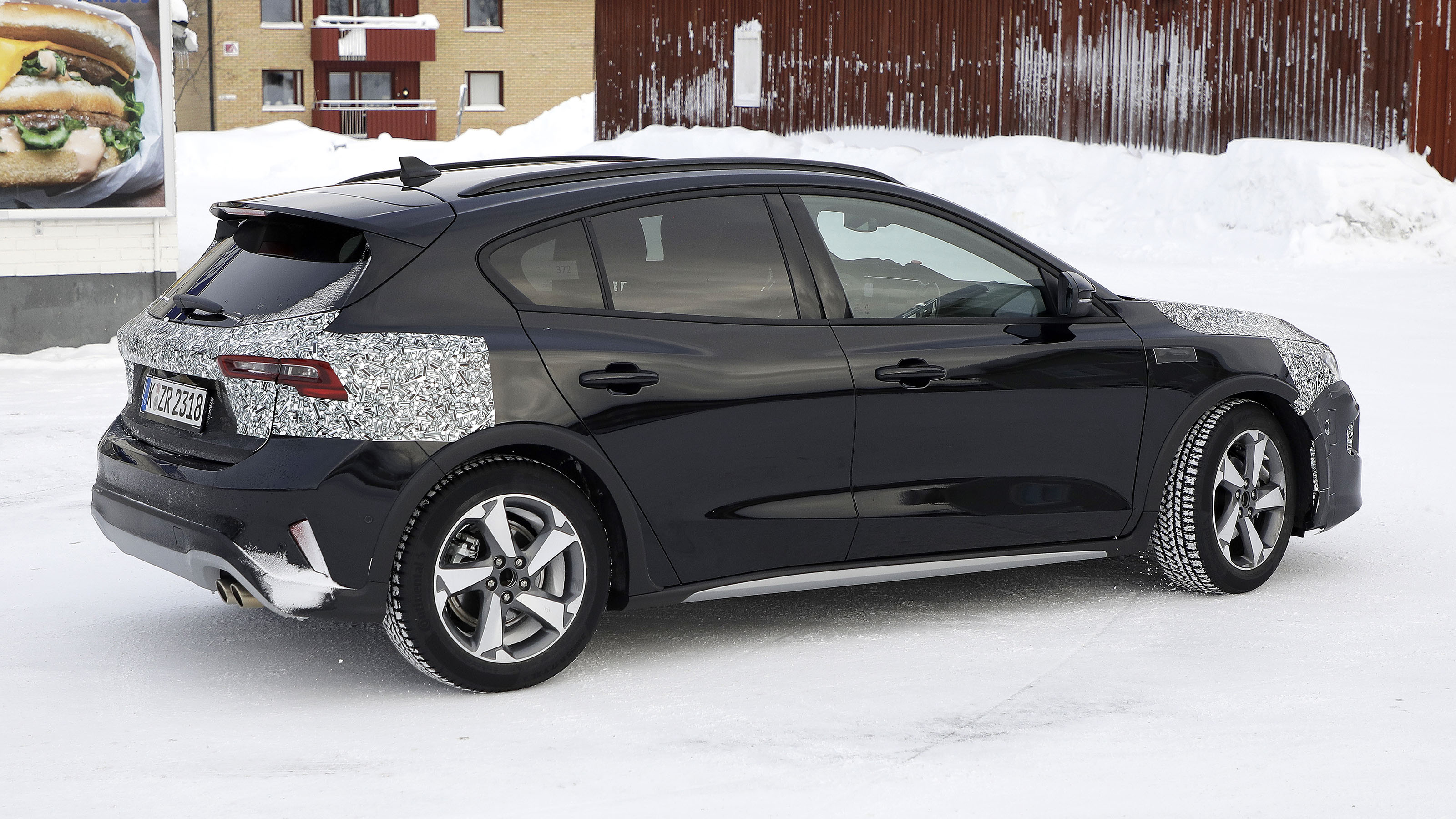 2021 Ford Focus prototype - side/rear view