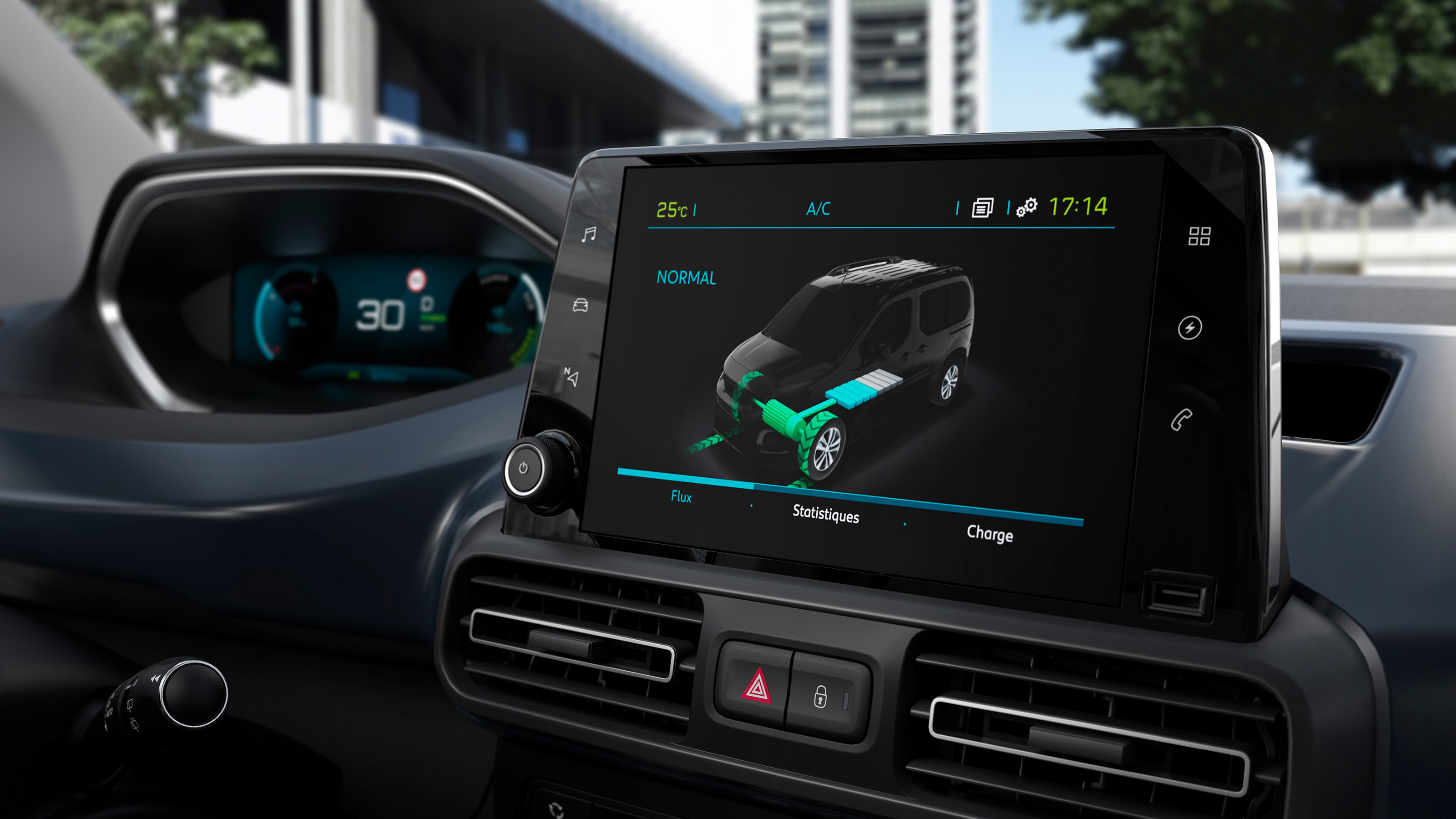 Peugeot e-Rifter info screen