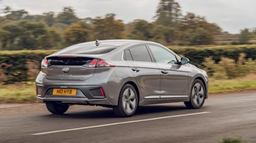 Hyundai Ioniq Hybrid review rear 3/4 tracking