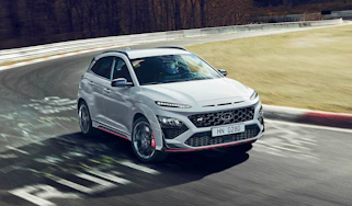 2021 Hyundai Kona N - front 3/4 view