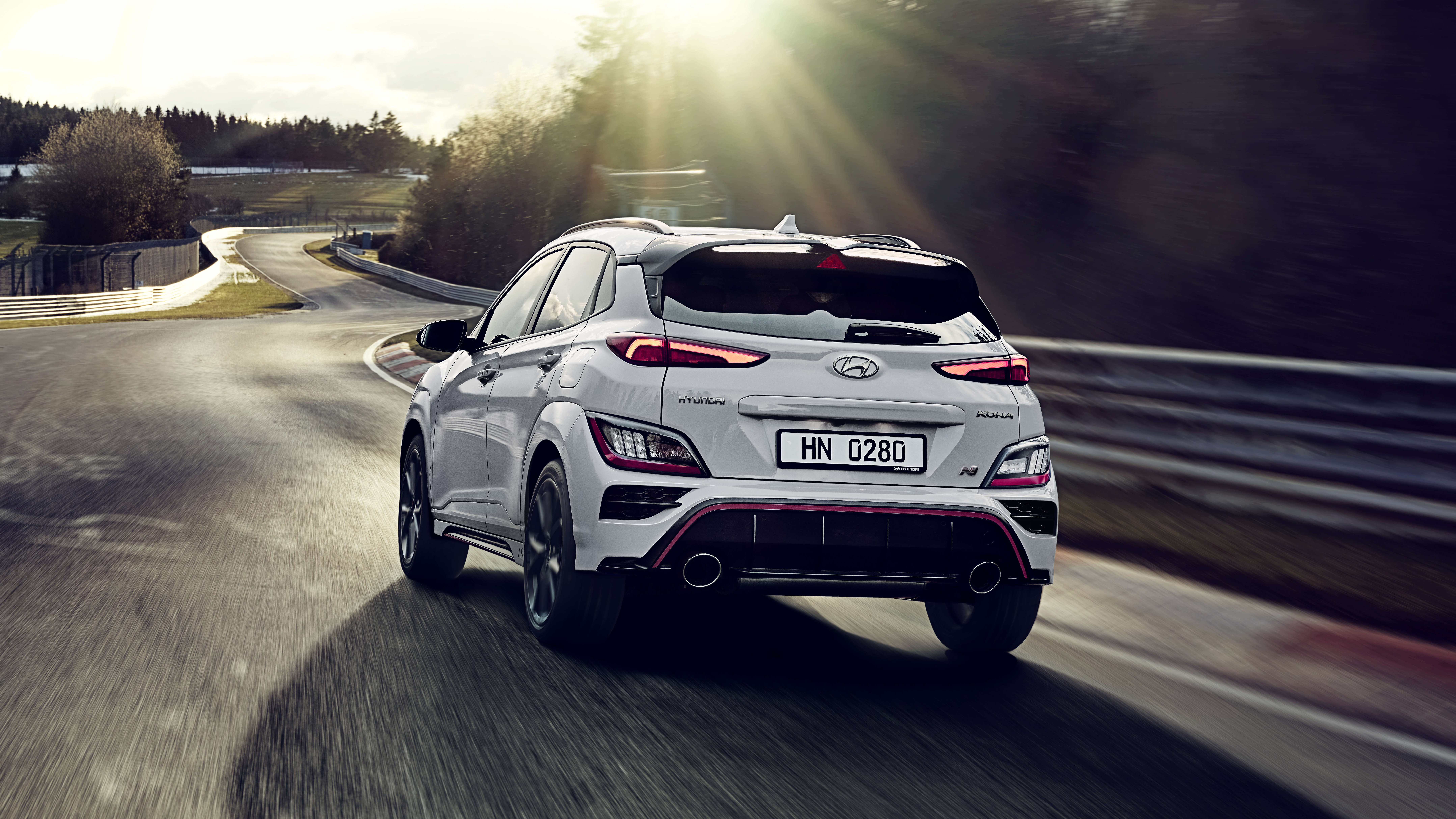 2021 Hyundai Kona N - rear 3/4 view